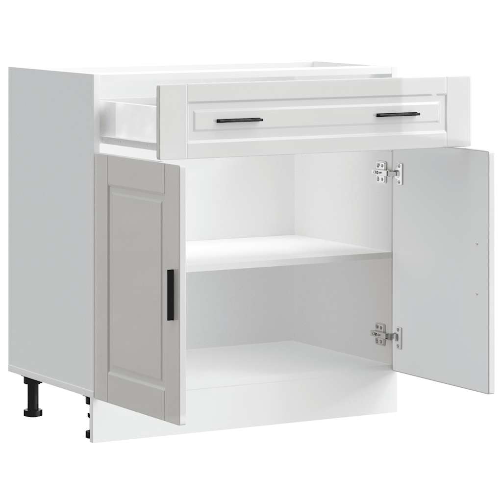 Armoire de cuisine Porto blanc brillant bois ingénierie - Meubles de cuisine