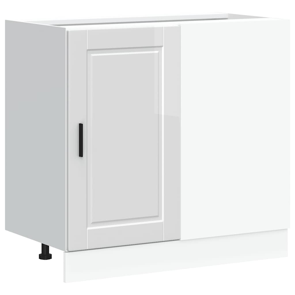 Armoire de cuisine Porto blanc brillant bois ingénierie - Meubles de cuisine