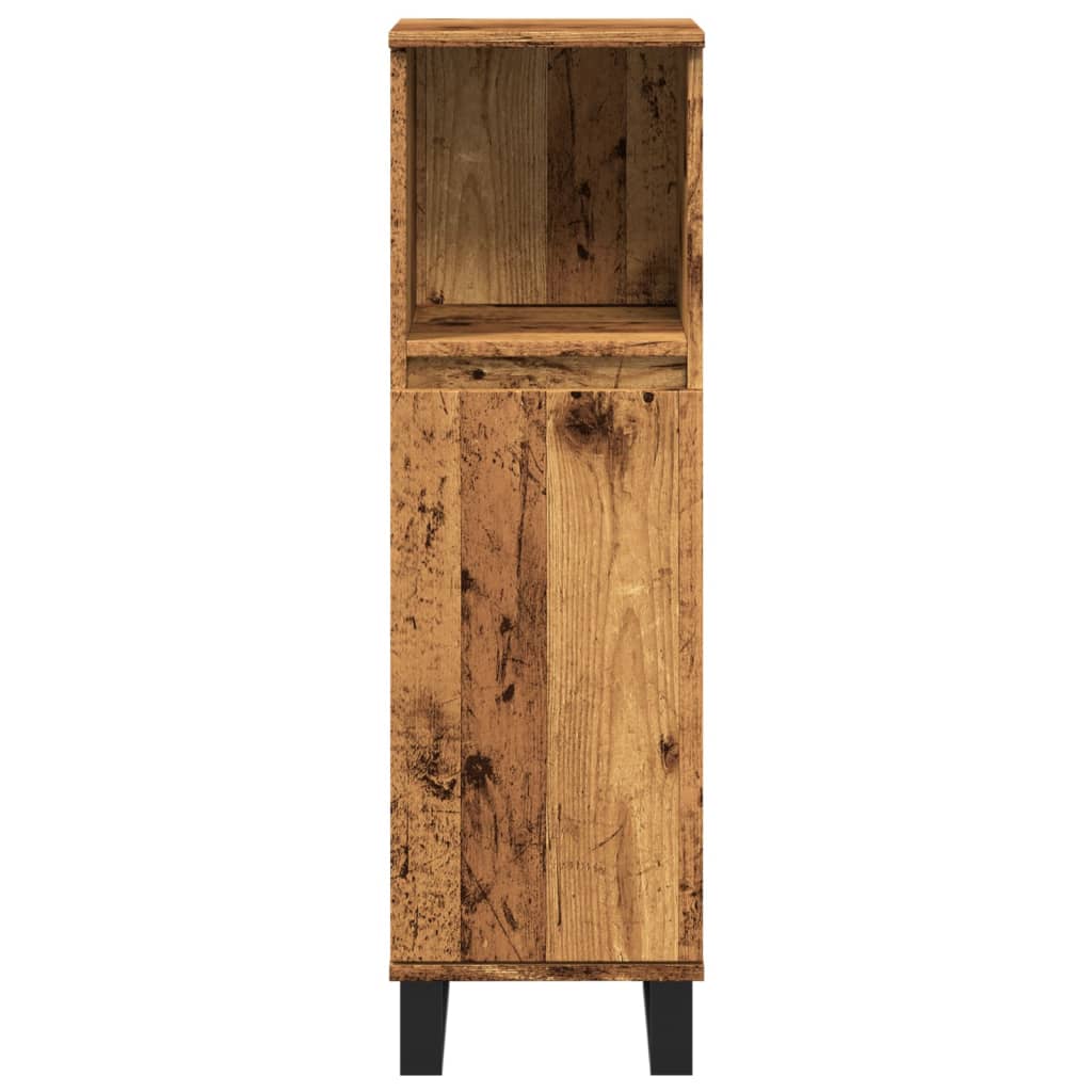 Armoire de salle de bain vieux bois 30x30x100cm bois ingénierie - Meubles-lavabos de salle de bains