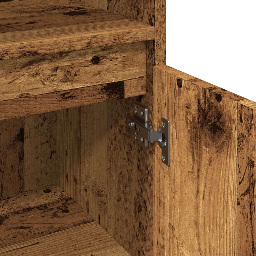 Armoire de salle de bain vieux bois 30x30x100cm bois ingénierie - Meubles-lavabos de salle de bains