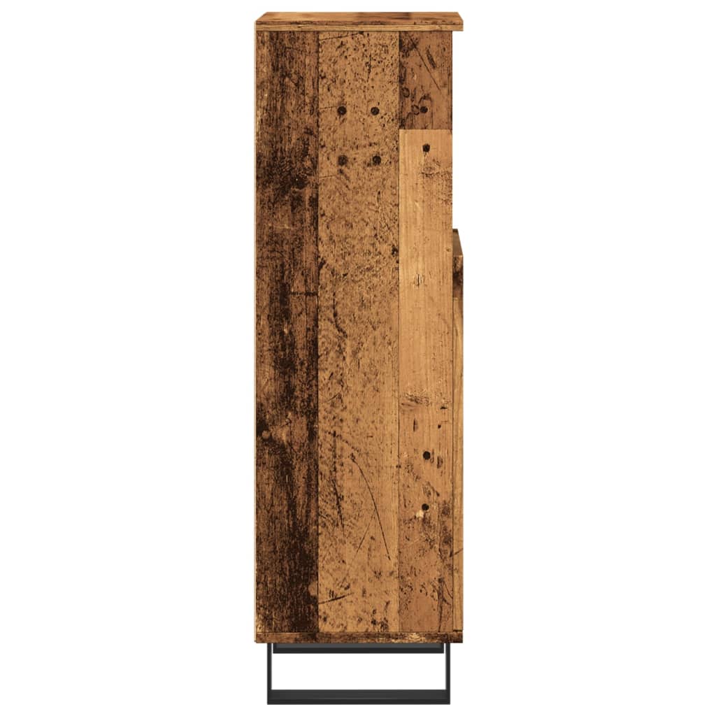 Armoire de salle de bain vieux bois 30x30x100cm bois ingénierie - Meubles-lavabos de salle de bains