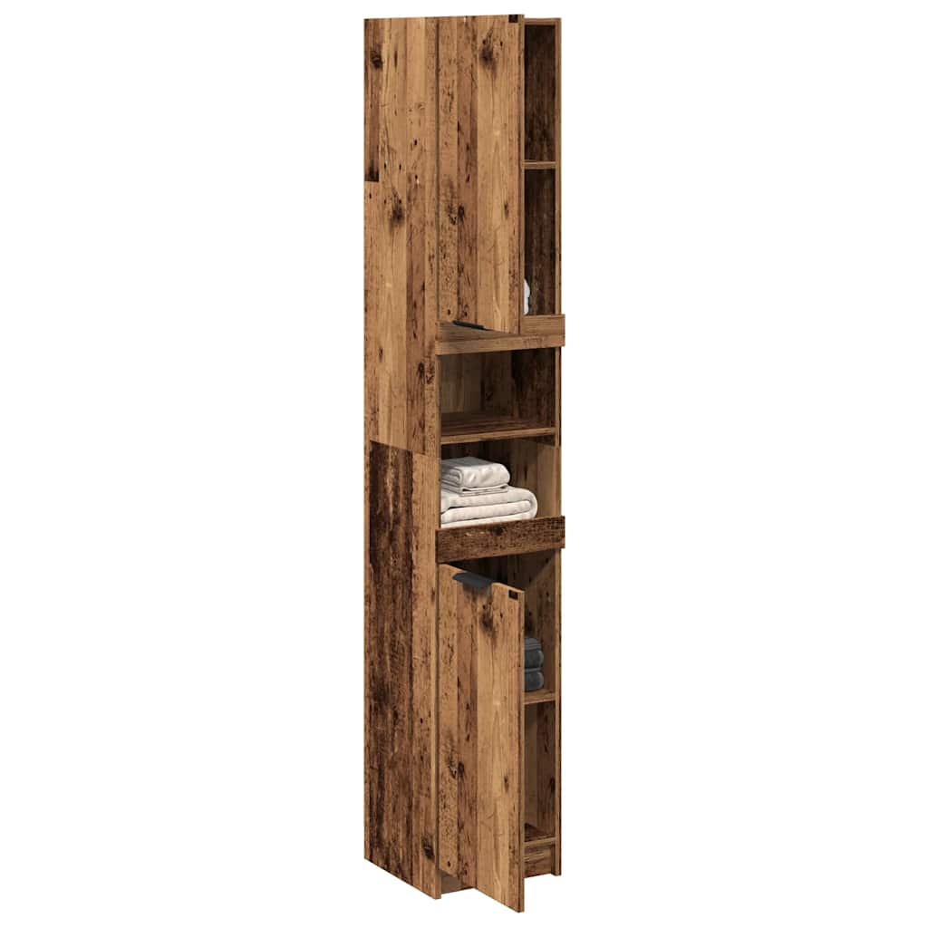 Armoire de salle de bain vieux bois bois d’ingénierie - Meubles-lavabos de salle de bains