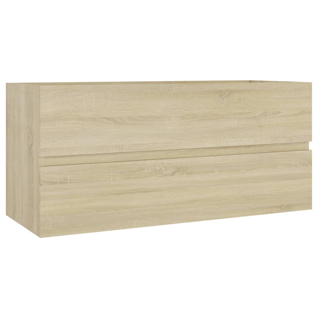 Armoire d’évier avec lavabo intégré Chêne sonoma Aggloméré - Meubles-lavabos de salle de bains