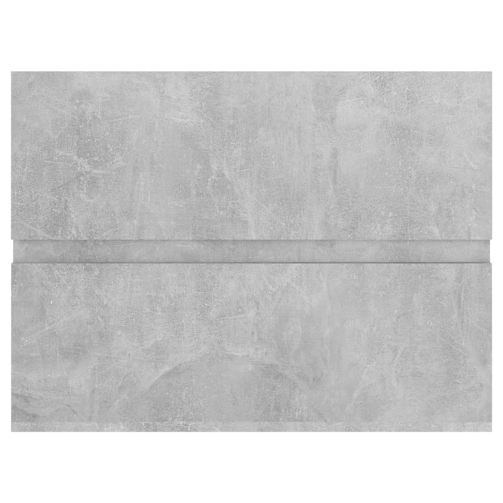 Armoire d’évier avec lavabo intégré Gris béton Aggloméré - Meubles-lavabos de salle de bains