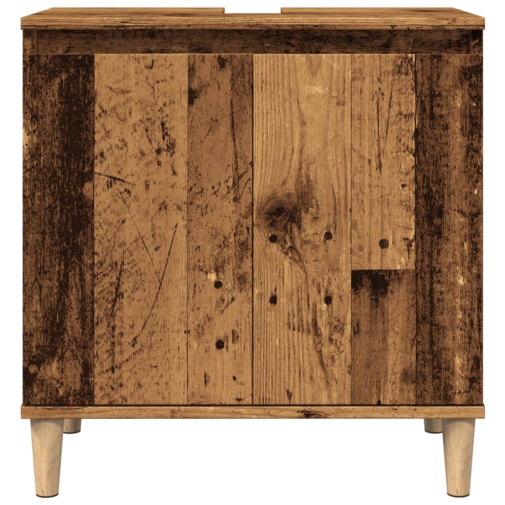 Armoire d’évier vieux bois 58x33x60 cm bois d’ingénierie - Meubles-lavabos de salle de bains