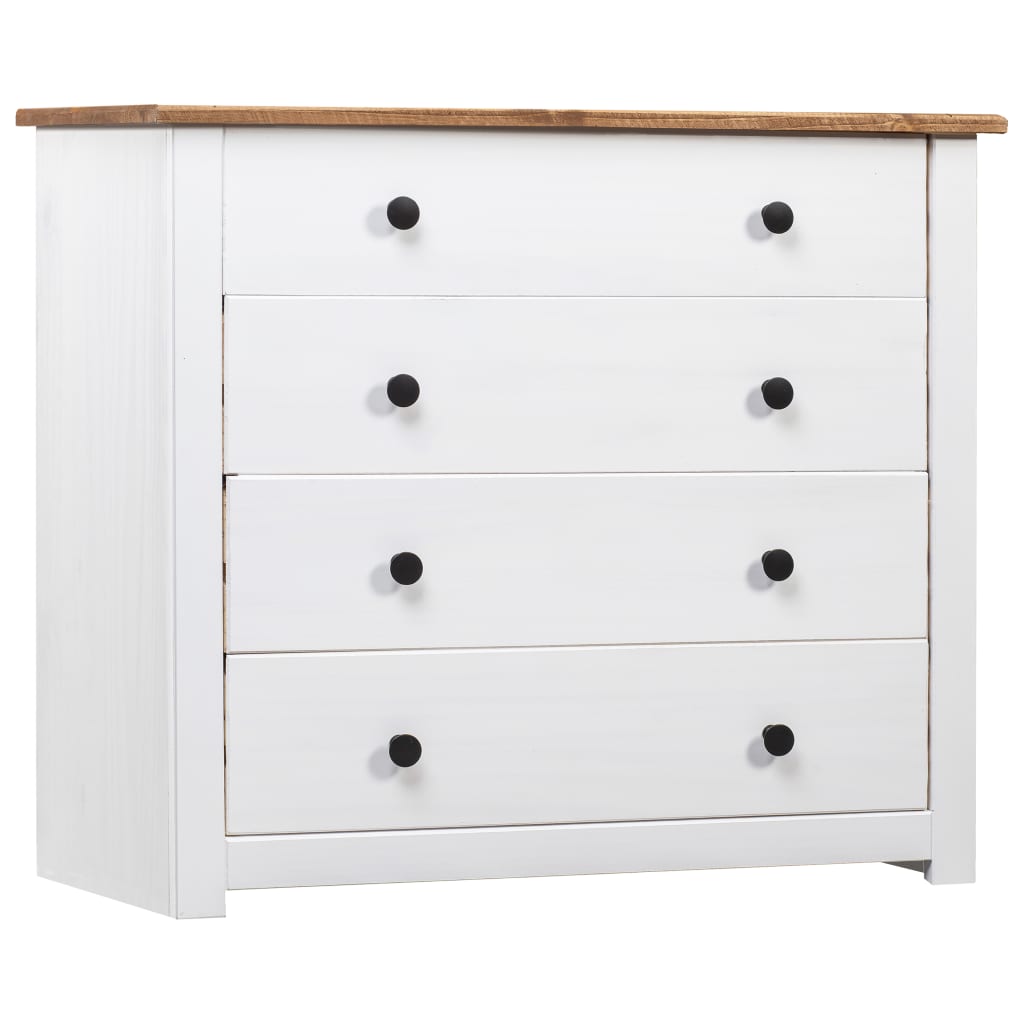 Armoire latérale Blanc 80x40x73 cm Pin Assortiment Panama - Buffets & bahuts