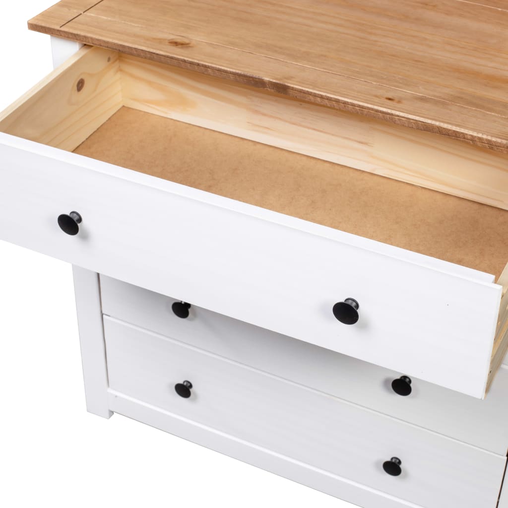 Armoire latérale Blanc 80x40x73 cm Pin Assortiment Panama - Buffets & bahuts
