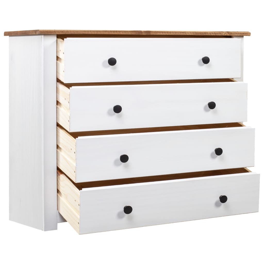 Armoire latérale Blanc 80x40x73 cm Pin Assortiment Panama - Buffets & bahuts