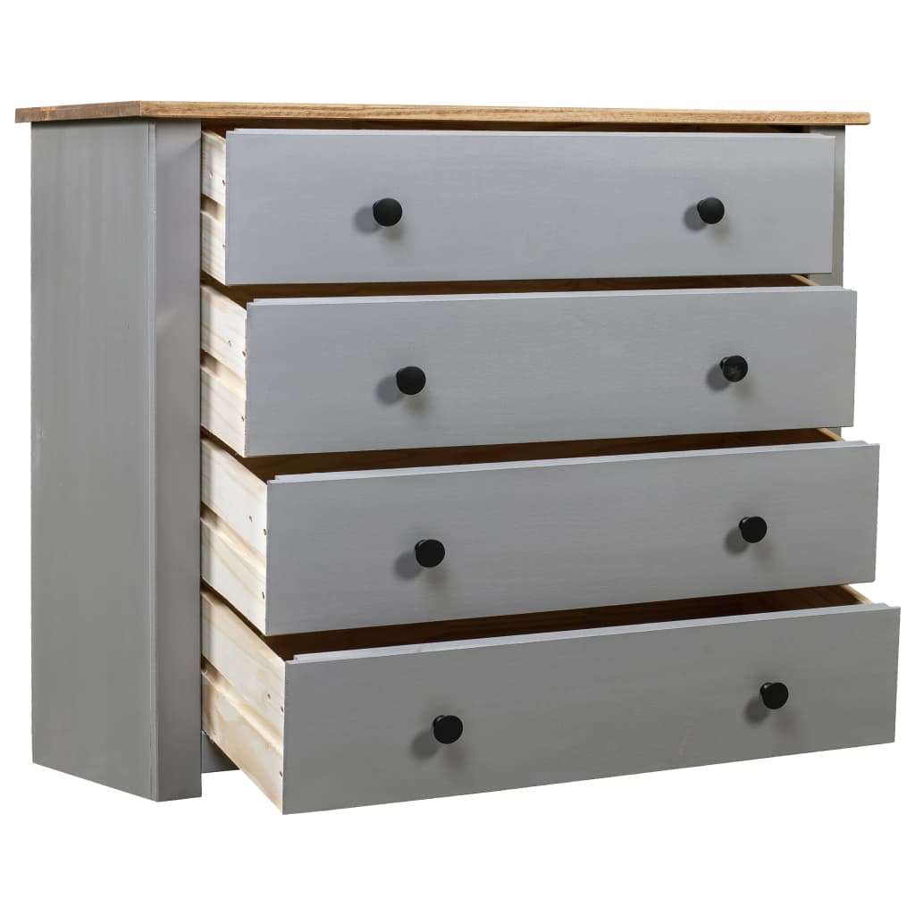 Armoire latérale Gris 80x40x73 cm Pin Assortiment Panama - Buffets & bahuts
