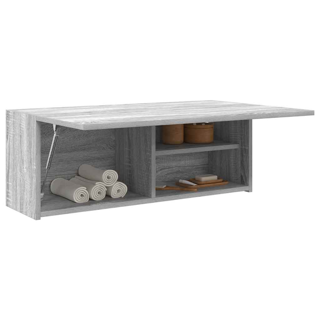 Armoire murale de bain sonoma gris 80x25x30cm bois d’ingénierie - Meubles-lavabos de salle de bains
