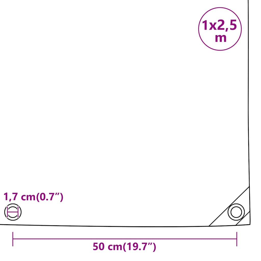 Bâche noir 1x2,5 m 650 g/m² - Bâches
