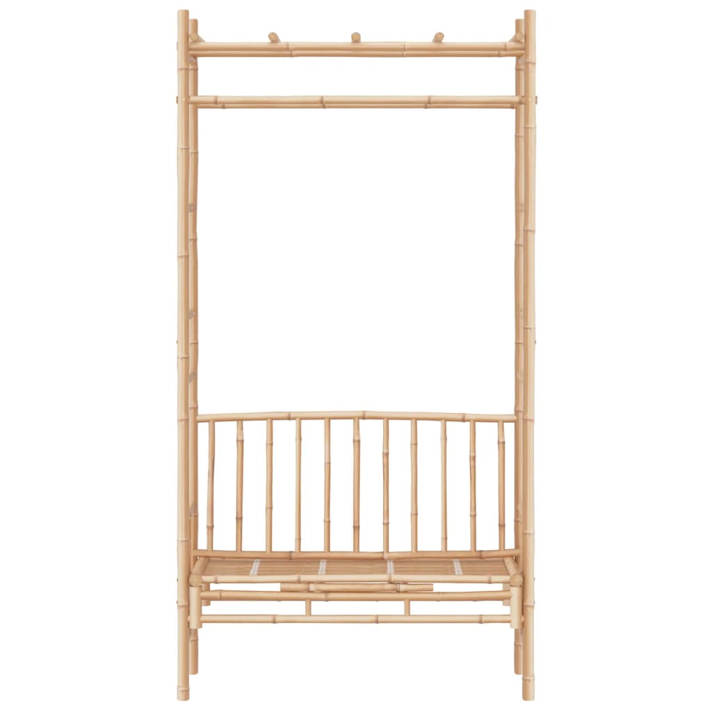 Banc de jardin avec pergola 116 cm Bambou - Bancs de jardin