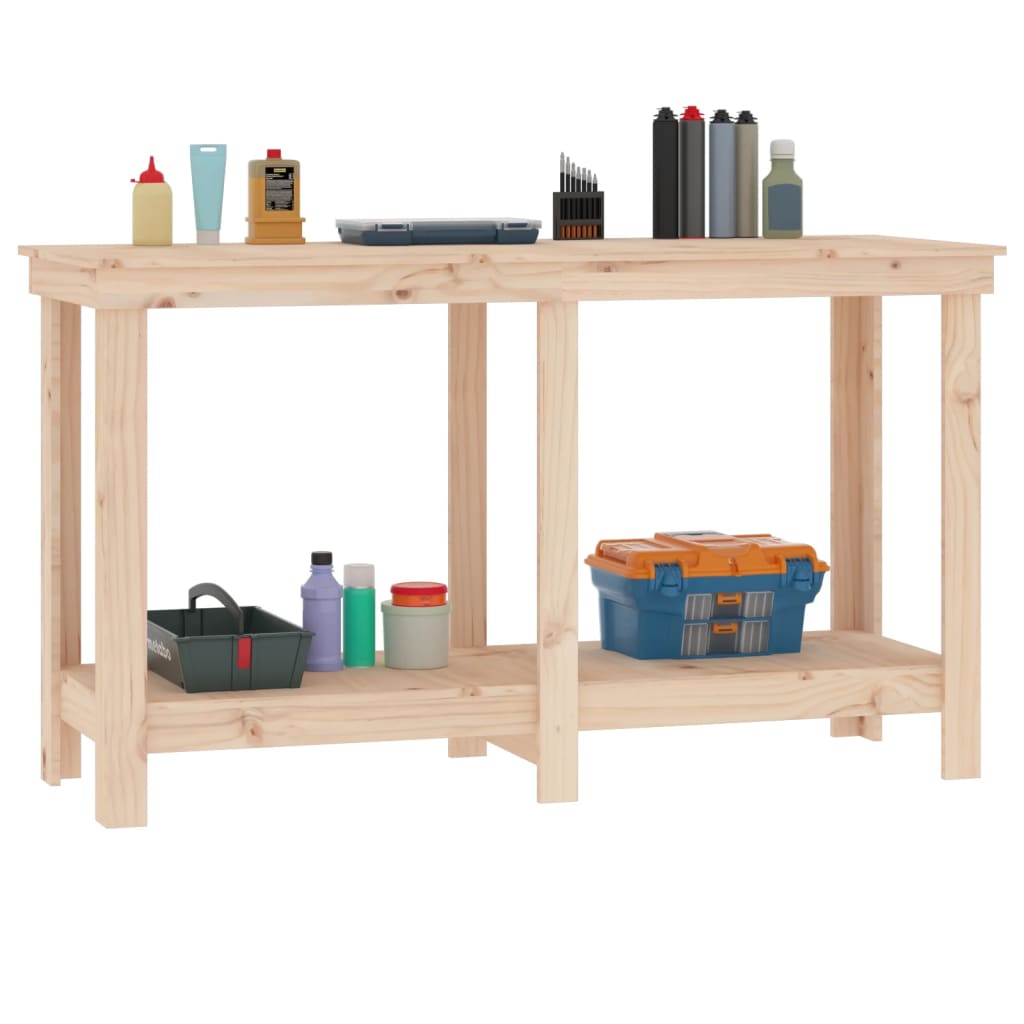 Banc de travail 140x50x80 cm Bois de pin massif - Établis