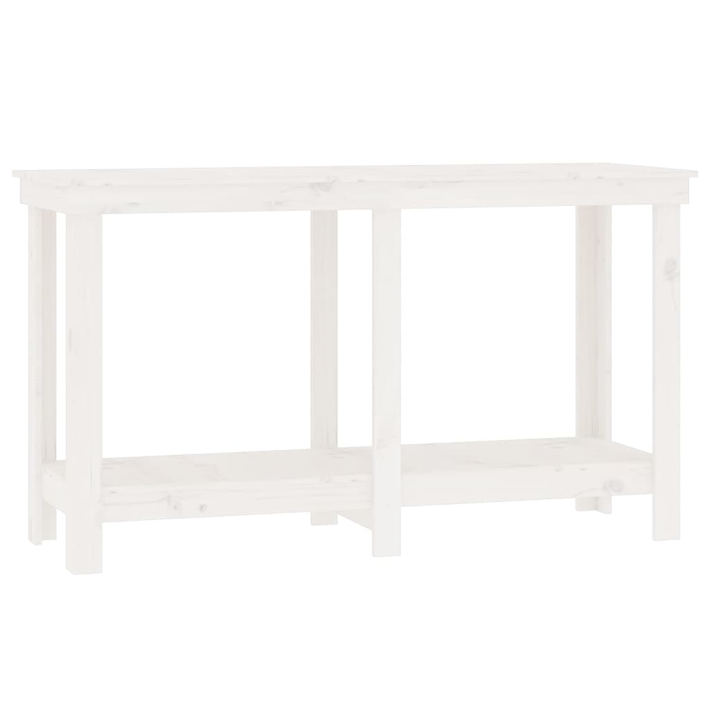 Banc de travail Blanc 140x50x80 cm Bois de pin massif - Établis