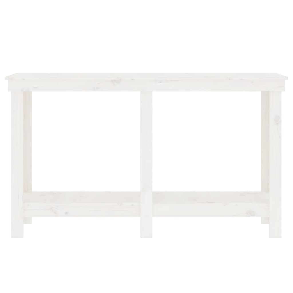 Banc de travail Blanc 140x50x80 cm Bois de pin massif - Établis