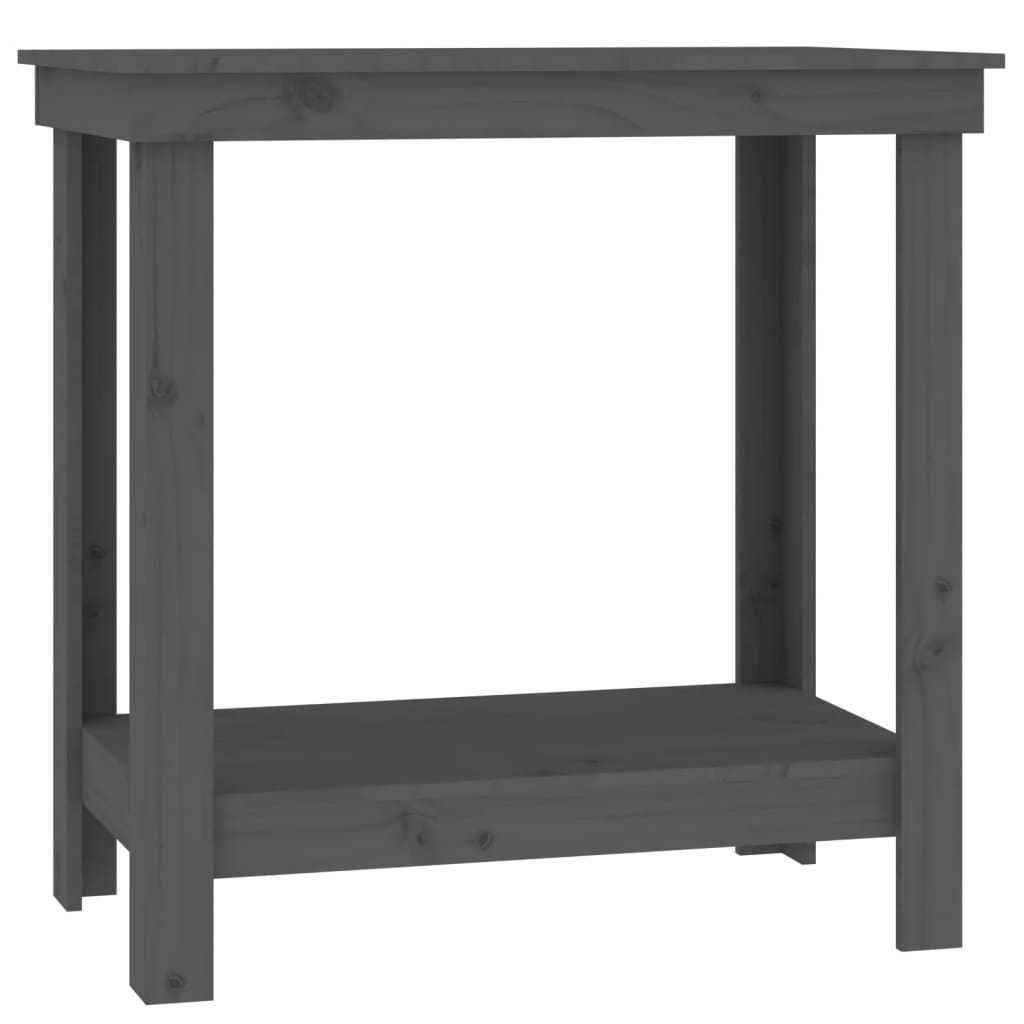Banc de travail Gris 80x50x80 cm Bois de pin massif - Établis