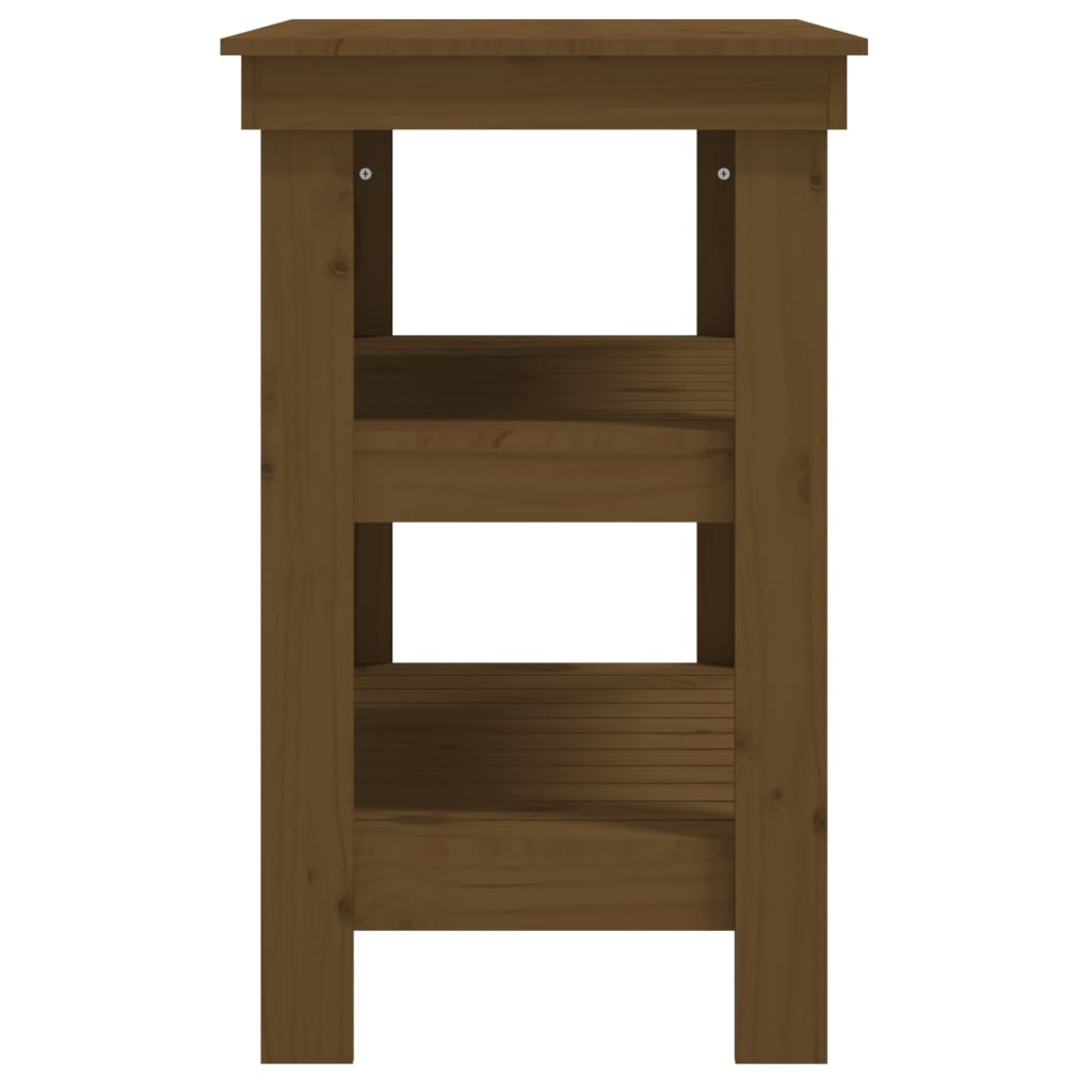 Banc de travail Marron miel 78,5x50x80 cm Bois de pin massif - Établis