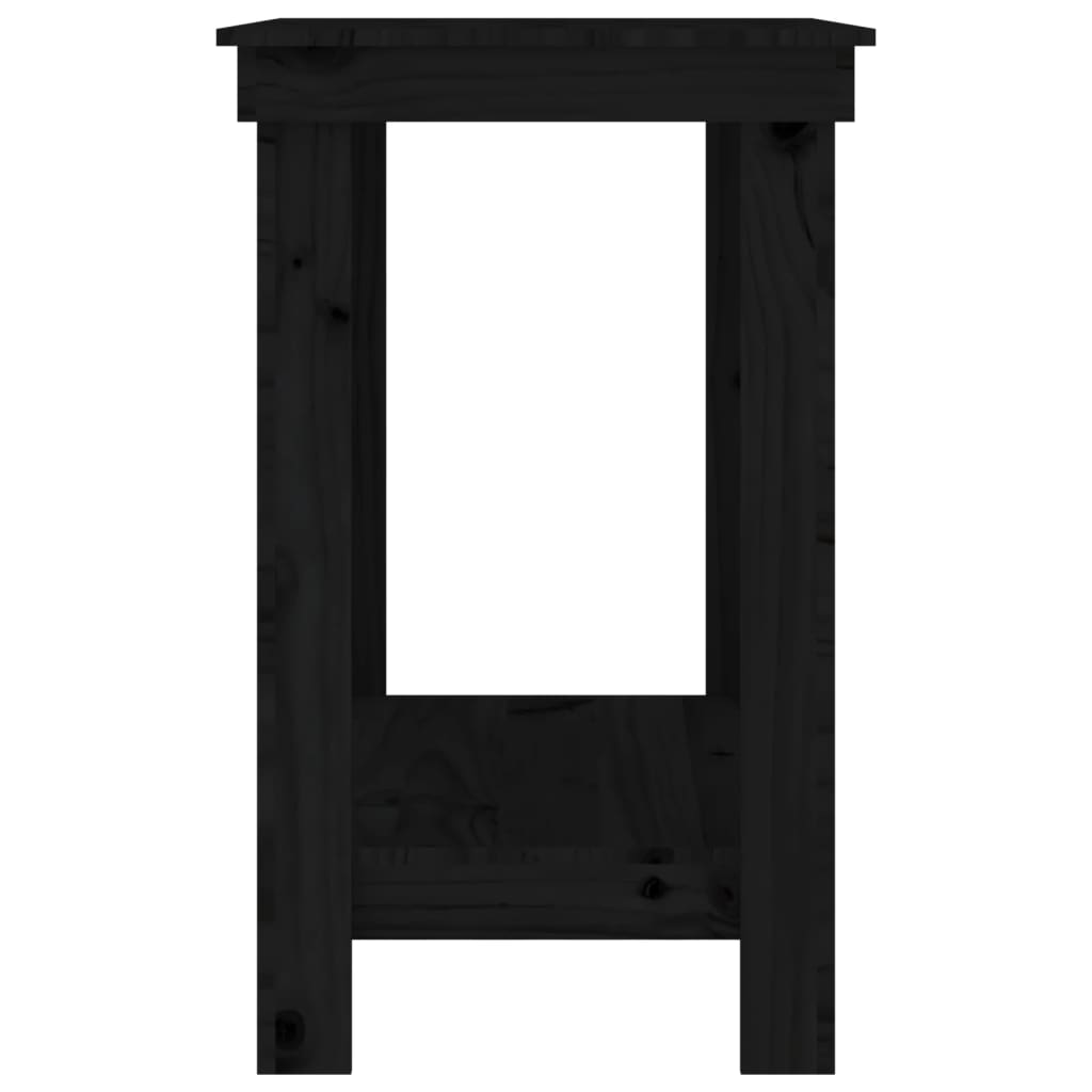 Banc de travail Noir 80x50x80 cm Bois de pin massif - Établis