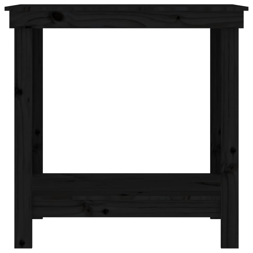 Banc de travail Noir 80x50x80 cm Bois de pin massif - Établis