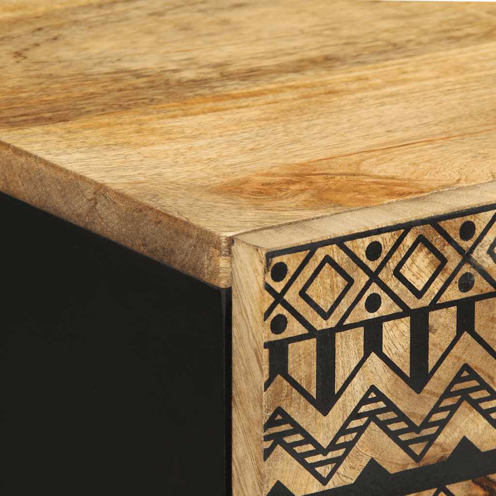 Buffet 60x33,5x75 cm bois de manguier brut massif - Fixations & meubles de rangement multimédia