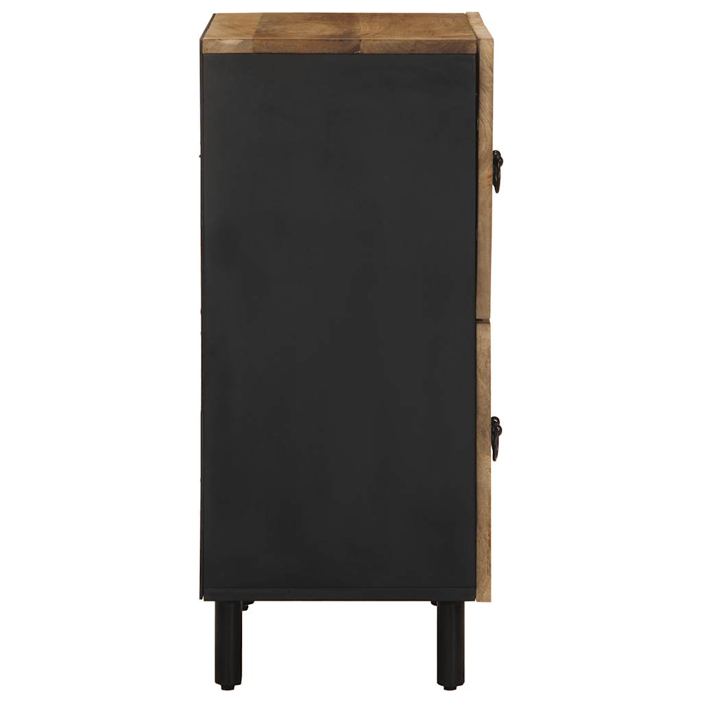 Buffet 60x33,5x75 cm bois de manguier brut massif - Fixations & meubles de rangement multimédia