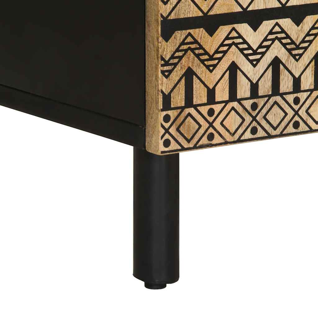 Buffet 60x33,5x75 cm bois de manguier brut massif - Fixations & meubles de rangement multimédia