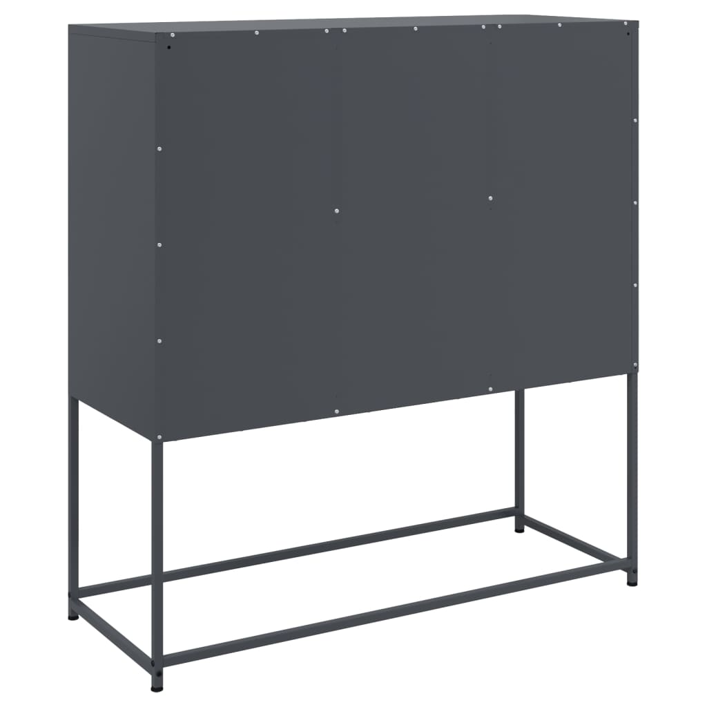 Buffet anthracite 100,5x39x107 cm acier - Buffets & bahuts