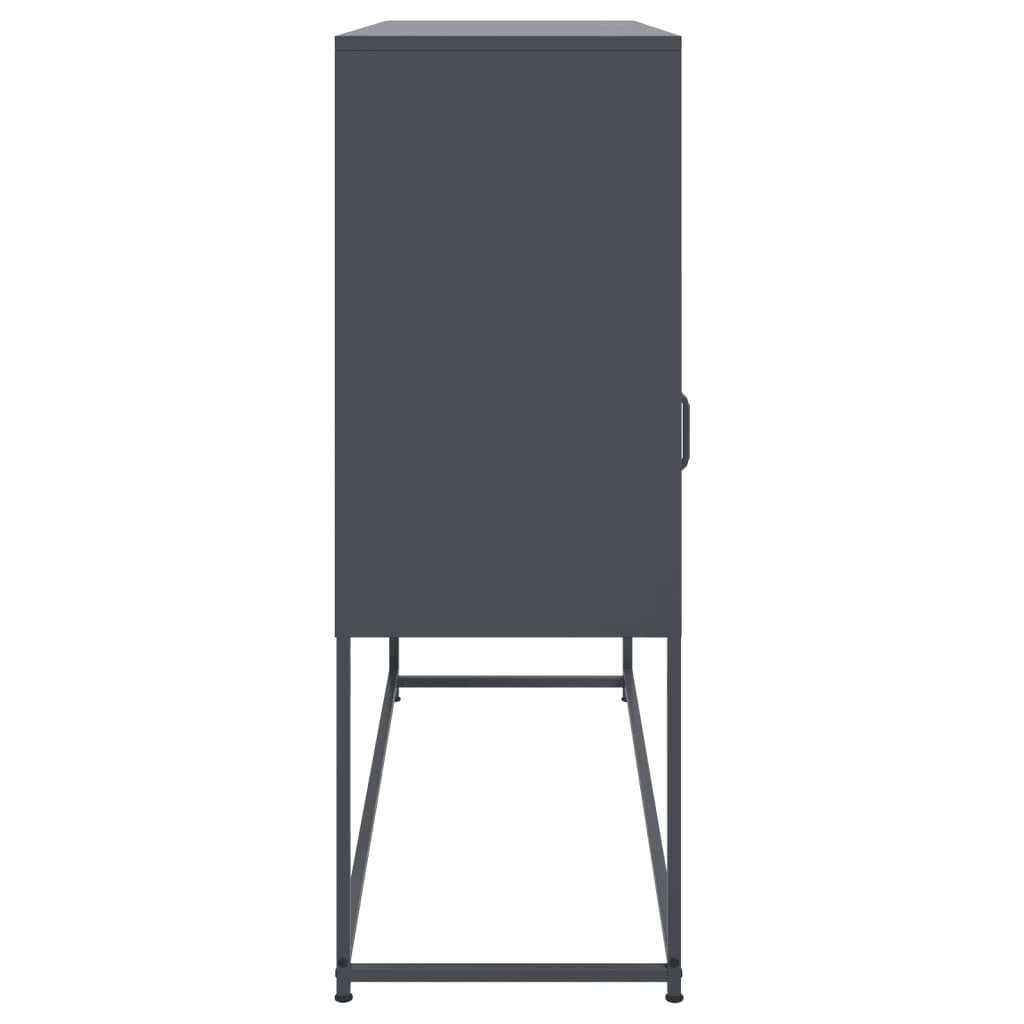 Buffet anthracite 100,5x39x107 cm acier - Buffets & bahuts