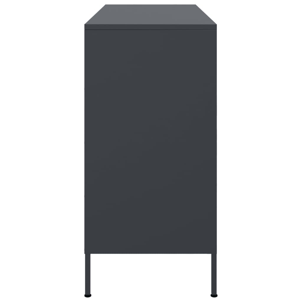 Buffet anthracite 100,5x39x79 cm acier - Buffets & bahuts