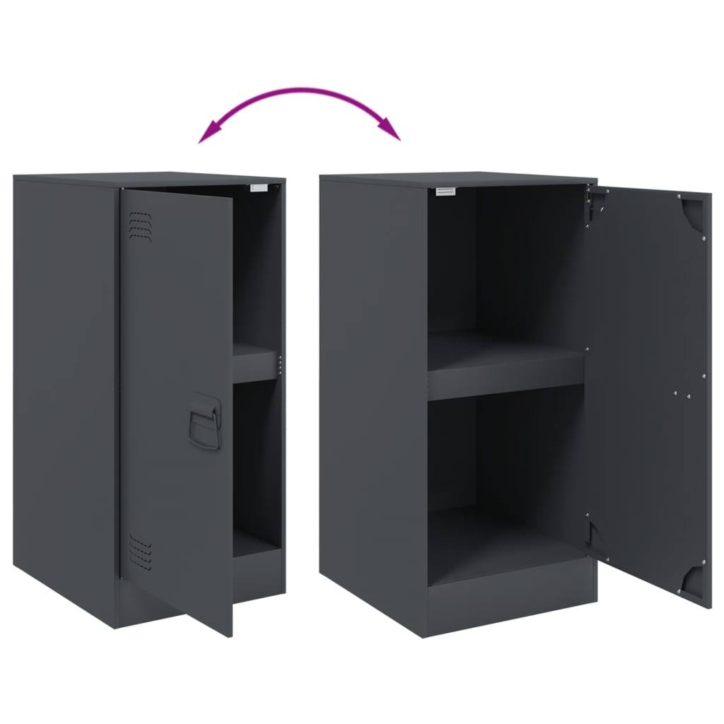Buffet anthracite 34,5x39x73 cm acier - Buffets & bahuts