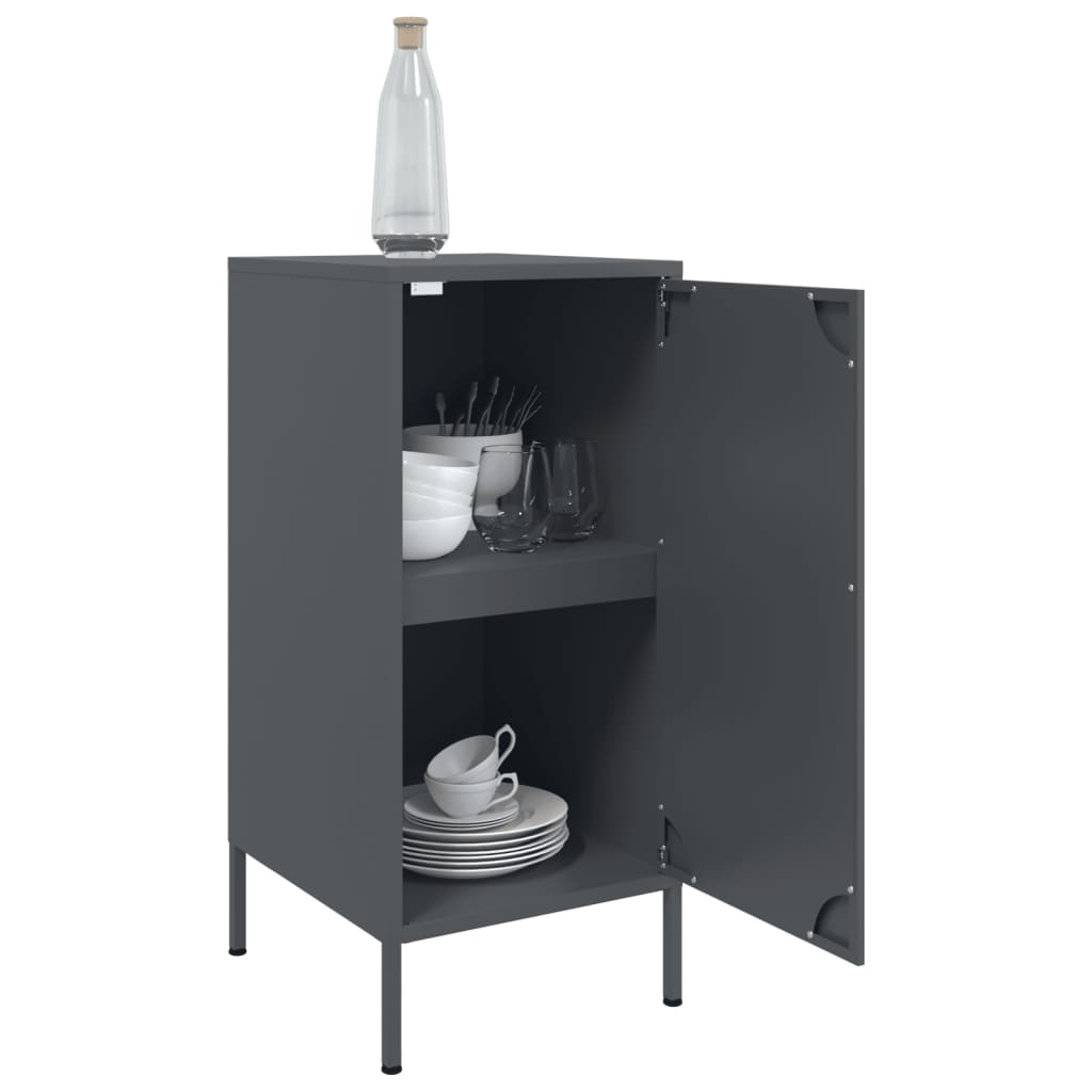 Buffet anthracite 36x39x79 cm acier - Buffets & bahuts