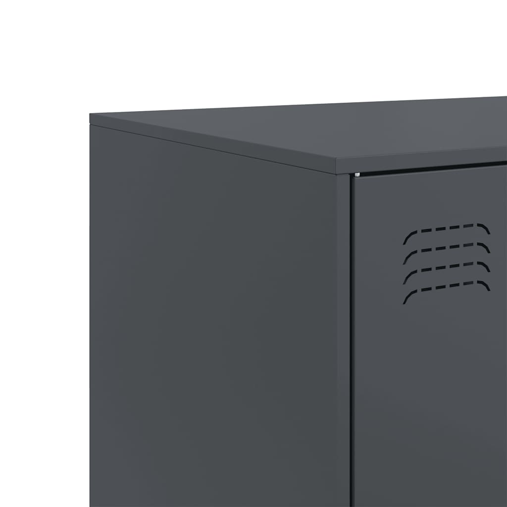 Buffet anthracite 67x39x107 cm acier - Buffets & bahuts