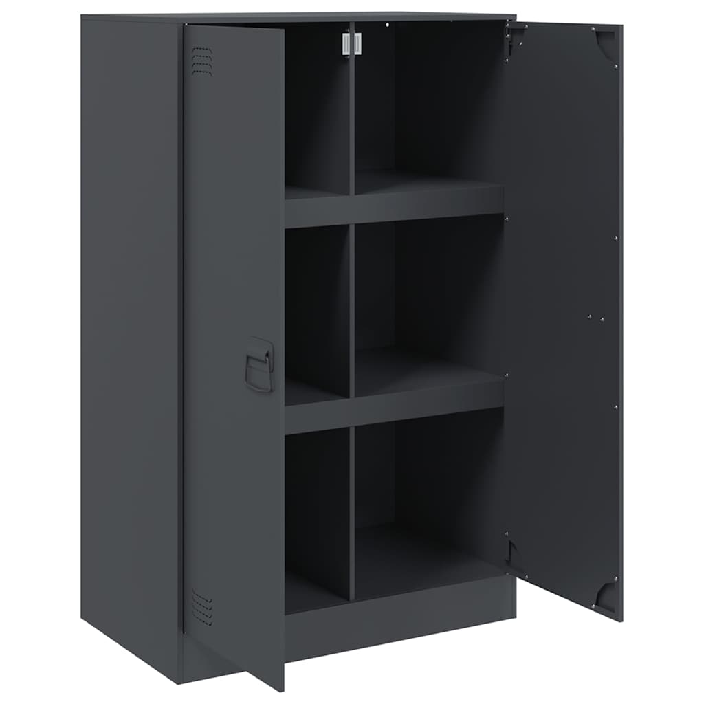 Buffet anthracite 67x39x107 cm acier - Buffets & bahuts