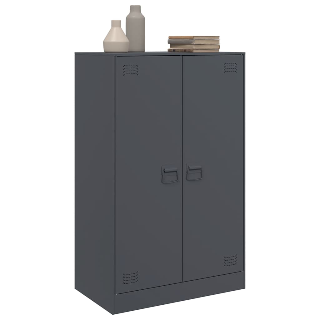 Buffet anthracite 67x39x107 cm acier - Buffets & bahuts