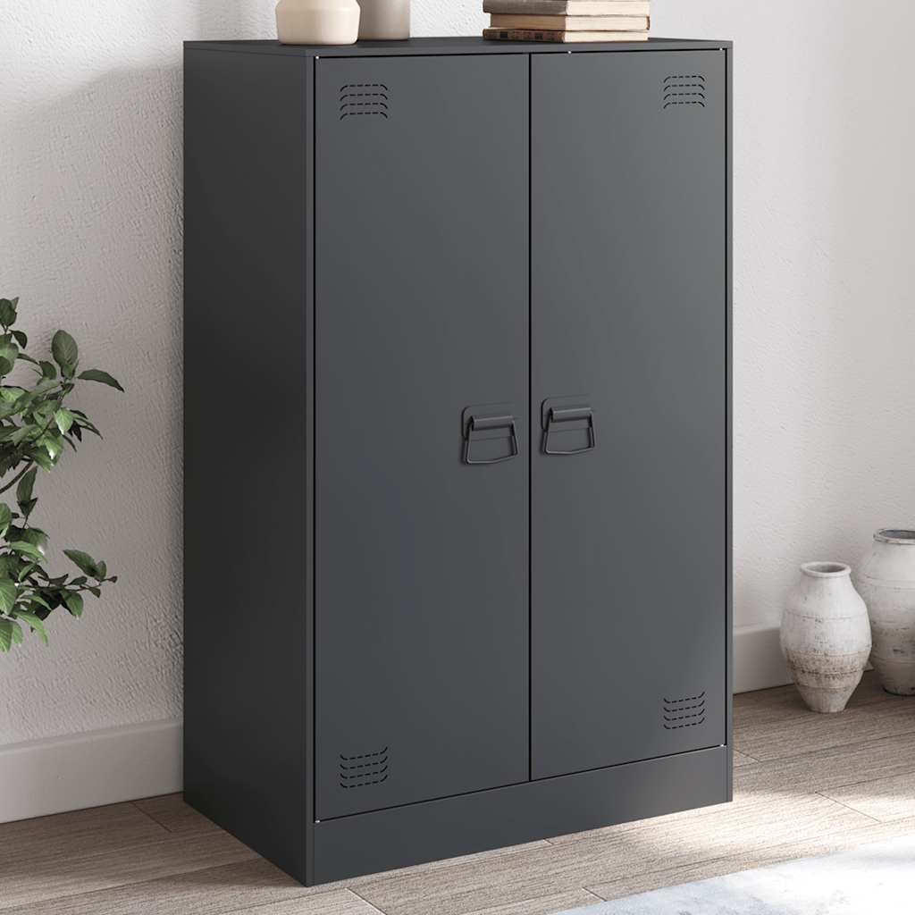 Buffet anthracite 67x39x107 cm acier - Buffets & bahuts