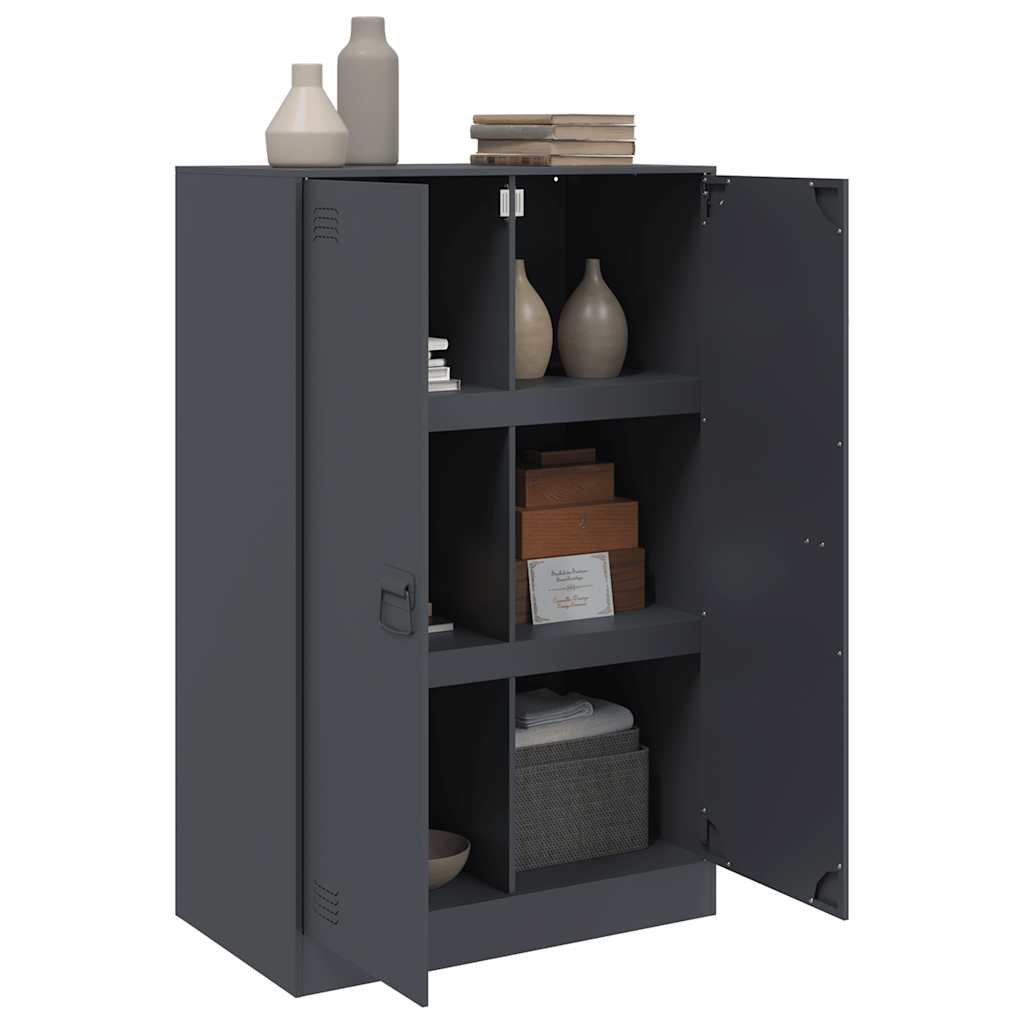 Buffet anthracite 67x39x107 cm acier - Buffets & bahuts