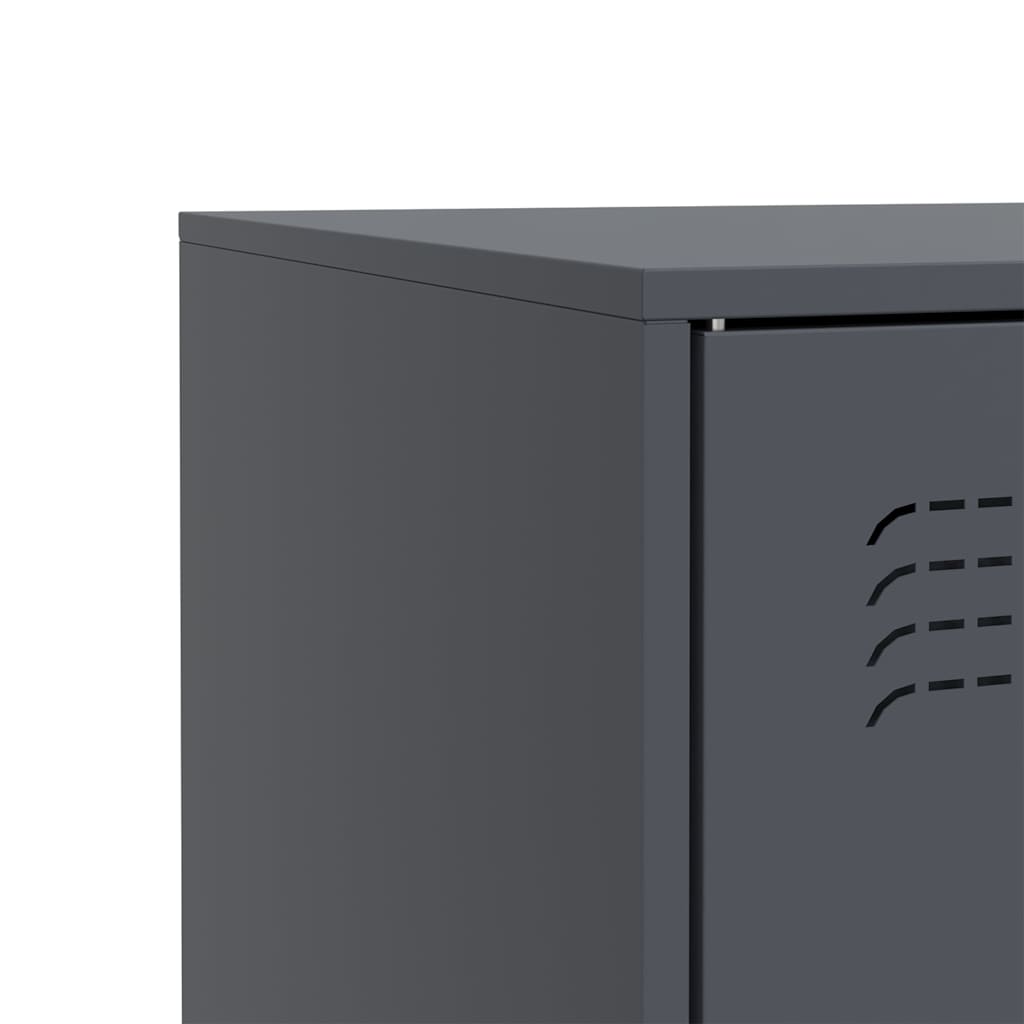Buffet anthracite 67x39x73 cm acier - Buffets & bahuts