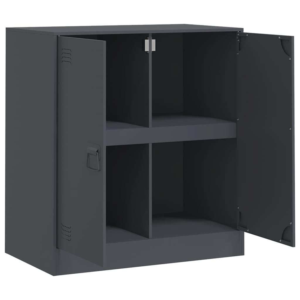 Buffet anthracite 67x39x73 cm acier - Buffets & bahuts