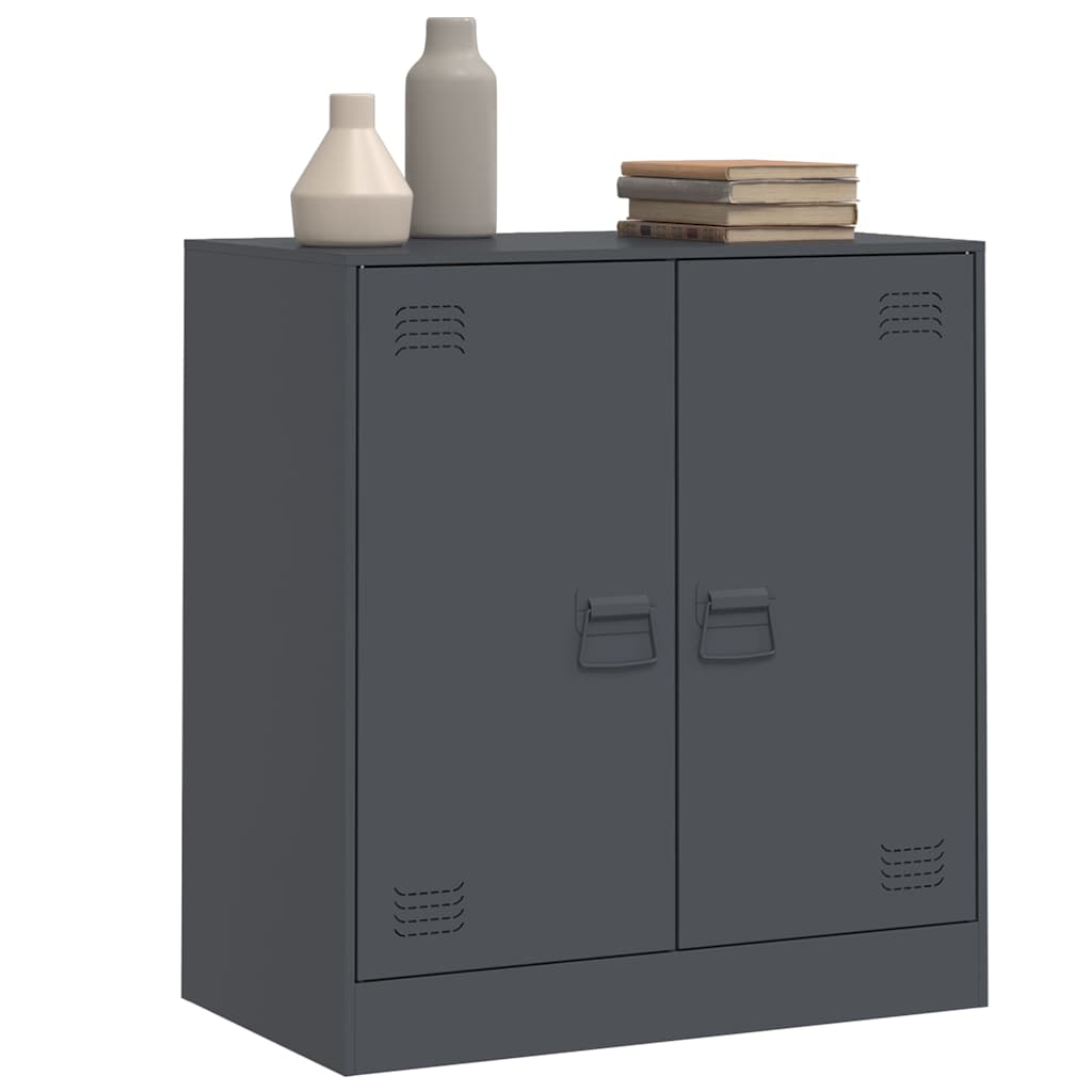 Buffet anthracite 67x39x73 cm acier - Buffets & bahuts