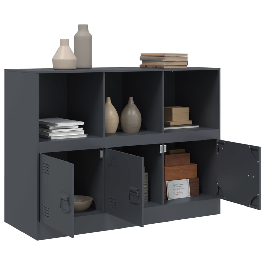Buffet anthracite 99x39x73 cm acier - Buffets & bahuts
