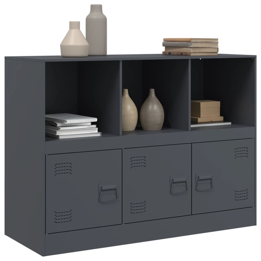 Buffet anthracite 99x39x73 cm acier - Buffets & bahuts