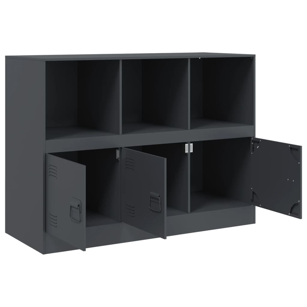 Buffet anthracite 99x39x73 cm acier - Buffets & bahuts