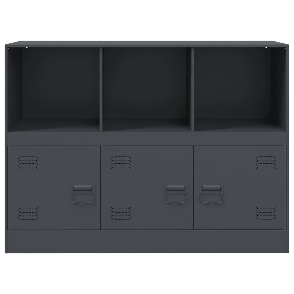Buffet anthracite 99x39x73 cm acier - Buffets & bahuts