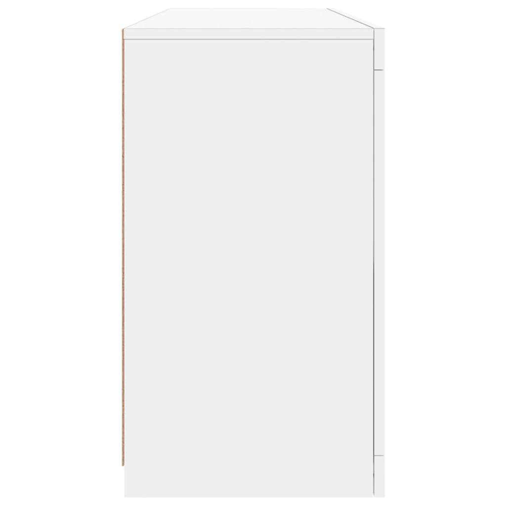 Buffet avec lumières LED blanc 142,5x37x67 cm - Buffets & bahuts