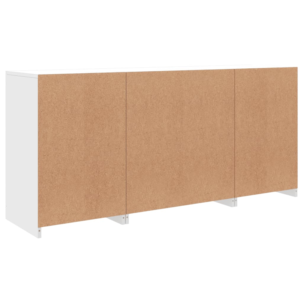 Buffet avec lumières LED blanc 142,5x37x67 cm - Buffets & bahuts