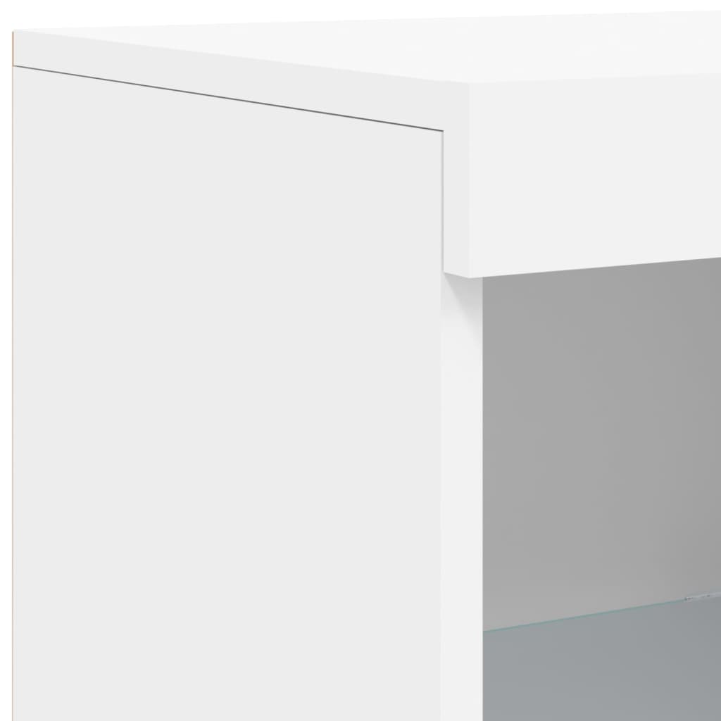 Buffet avec lumières LED blanc 41x37x100 cm - Buffets & bahuts