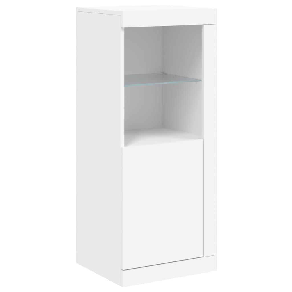 Buffet avec lumières LED blanc 41x37x100 cm - Buffets & bahuts