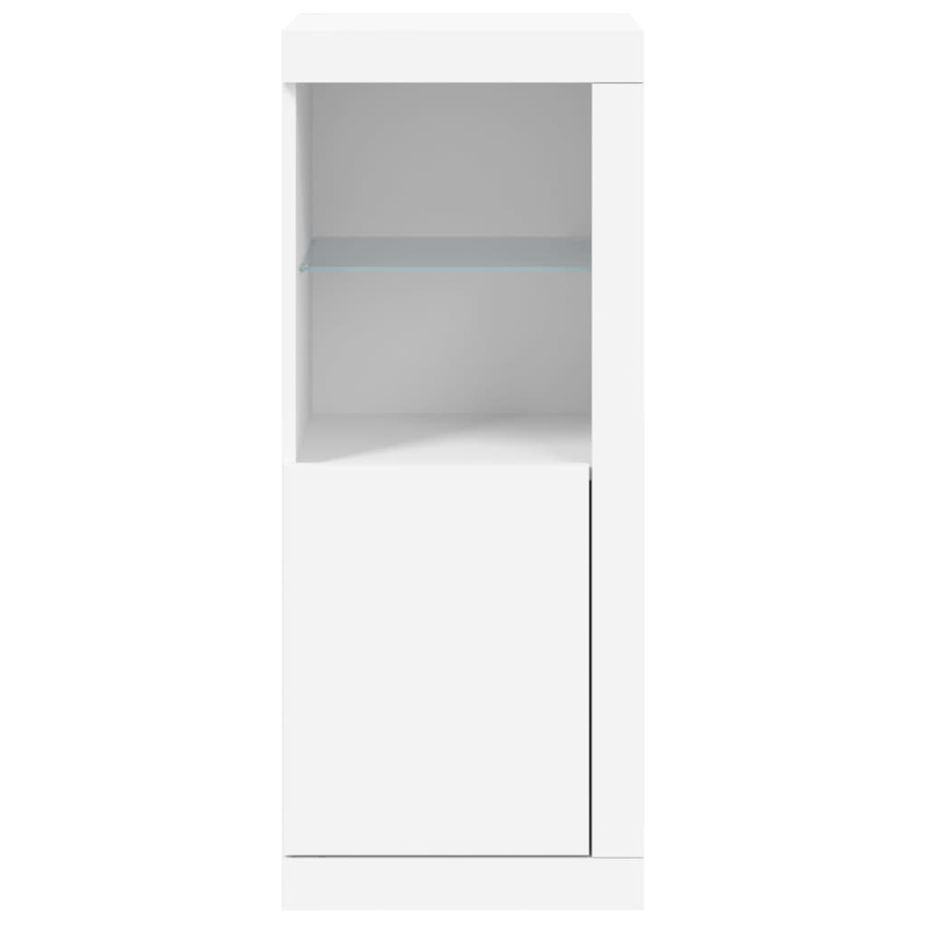 Buffet avec lumières LED blanc 41x37x100 cm - Buffets & bahuts