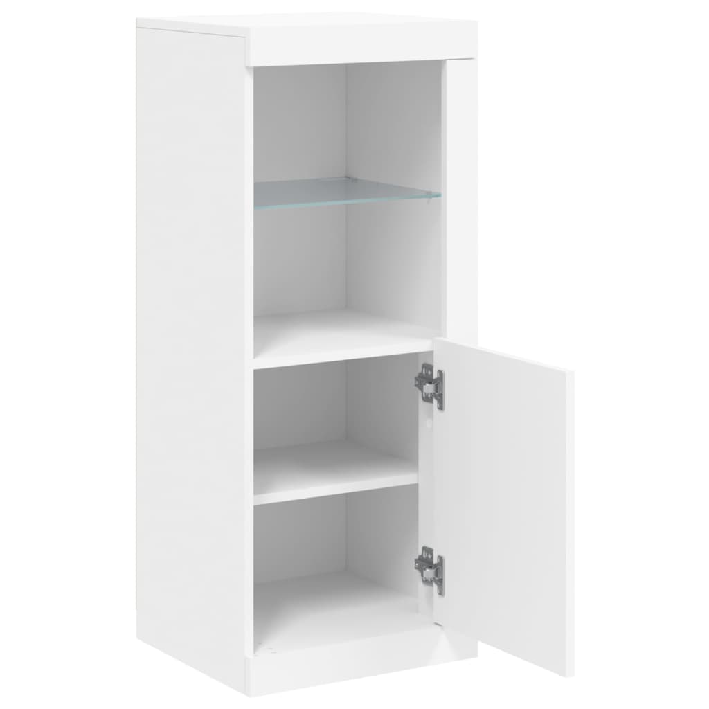 Buffet avec lumières LED blanc 41x37x100 cm - Buffets & bahuts