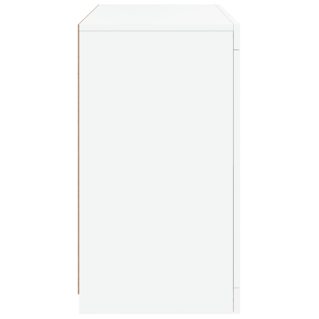 Buffet avec lumières LED blanc 60,5x37x67 cm - Buffets & bahuts